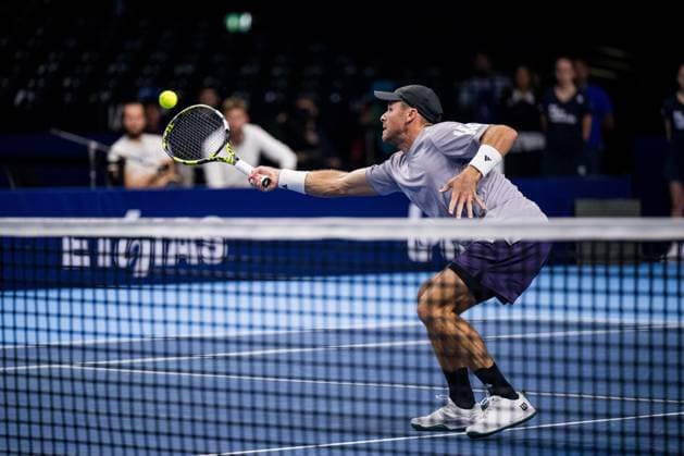 US Christian Harrison pictured in action during the European Open ATP, Tennis Herren tennis tournament in Brussels, on Thursday 16 October 2025. This year s edition of the tournament is taking place from 12 to 19 October 2025. JASPERxJACOBS  x136961172x