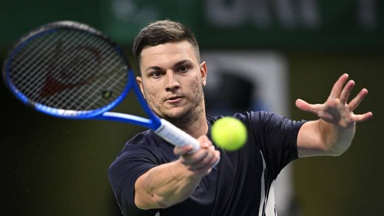 STOCKHOLM, SWEDEN 20251016 Miomir Kecmanovic, Serbia, in his match against Tomas Martin Etcheverry, Argentina, in the BNP Paribas Nordic Open tennis tournament at the Royal Tennis Hall STOCKHOLM SWEDEN x10040x  Copyright: xAndersxWiklund TTx TENNIS NORDIC OPEN