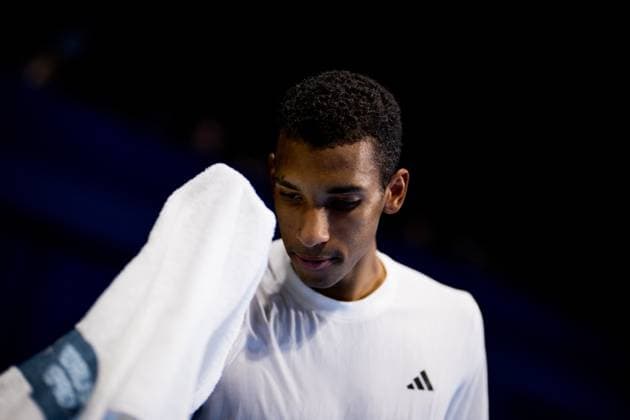 Canadian Felix Auger-Aliassime pictured in action during the European Open ATP, Tennis Herren tennis tournament in Brussels, on Thursday 16 October 2025. This year s edition of the tournament is taking place from 12 to 19 October 2025. JASPERxJACOBS  x136975575x