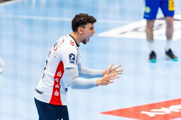 16 10 2025, GER, Handball, Men, Season 25 26, Daikin 1 Bl, 9 Matchday ThSV Eisenach SG Flensburg Handewitt Marko Grgic SG Flensburg Handewitt 99817 Eisenach Werner Assmann Halle Am Sportp Thueringen Germany