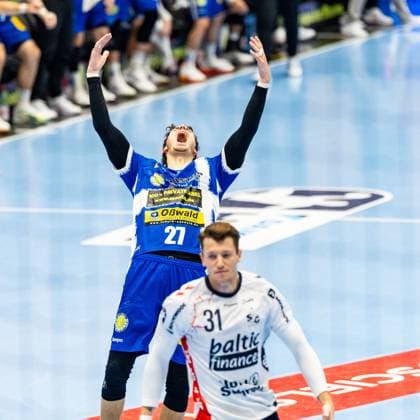 16 10 2025, GER, Handball, Men, Season 25 26, Daikin 1 Bl, 9 Matchday ThSV Eisenach SG Flensburg Handewitt Phillip Meyer ThSV Eisenach,27 99817 Eisenach Werner Assmann Halle Am Sportp Thueringen Germany