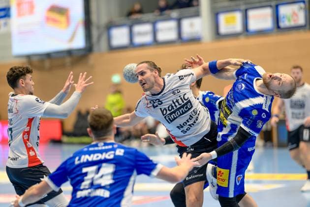 Kent Robin, Tönnesen Right back, SG Flensburg Handewitt, 23 , Peter, Walz Circle winger, ThSV Eisenach, 14 , Vincent, Buechner Left wing, ThSV Eisenach, 74 , Philipp, Meyer Circle winger, ThSV Eisenach, 27 , Marko, Grgic Center back, SG Flensburg Handewitt, 17 GER, Thuringia, ThSV Eisenach vs SG Flensburg Handewitt, 1 Daikin Handballbundesliga, Handball, Matchday 9, Season 2025 2026, 16 10 2025 GER, Thuringia, ThSV Eisenach vs SG Flensburg Handewitt, 1 Daikin Handballbundesliga, Handball, Matchday 9, Season 2025 2026, 16 10 2025 Eisenach Copyright: xEibner-Pressefoto MartinxHerbstx EP_MHT