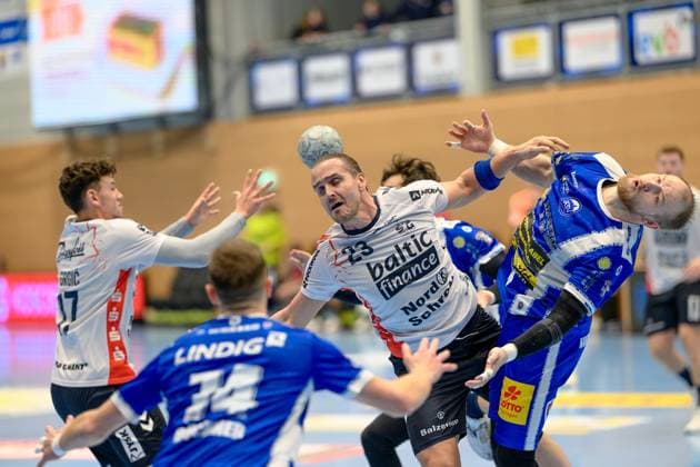 Kent Robin, Tönnesen Right back, SG Flensburg Handewitt, 23 , Peter, Walz Circle winger, ThSV Eisenach, 14 , Vincent, Buechner Left wing, ThSV Eisenach, 74 , Philipp, Meyer Circle winger, ThSV Eisenach, 27 , Marko, Grgic Center back, SG Flensburg Handewitt, 17 GER, Thuringia, ThSV Eisenach vs SG Flensburg Handewitt, 1 Daikin Handballbundesliga, Handball, Matchday 9, Season 2025 2026, 16 10 2025 GER, Thuringia, ThSV Eisenach vs SG Flensburg Handewitt, 1 Daikin Handballbundesliga, Handball, Matchday 9, Season 2025 2026, 16 10 2025 Eisenach Copyright: xEibner-Pressefoto MartinxHerbstx EP_MHT