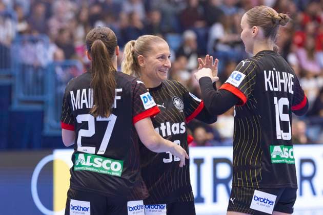 Germany vs North Macedonia Handball A Women European Championship qualification, 16 10 2025 GUMMERSBACH, GERMANY OCTOBER 16 during the match between Germany vs North Macedonia Handball A Women European Championship qualification at Schwalbe Arena on October 16, 2025 in Gummersbach, Germany Copyright: xBEAUTIFULxSPORTS KennyxBeelex