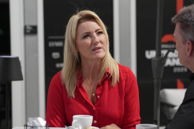 FORMULA 1 MSC CRUISES UNITED STATES GRAND PRIX 2025 16 10 2025, Circuit of The Americas, Austin, FORMULA 1 MSC CRUISES UNITED STATES GRAND PRIX 2025 , pictured Sky England commentator Rachel Brookes nordphotoxGmbHx xBratic nph00250