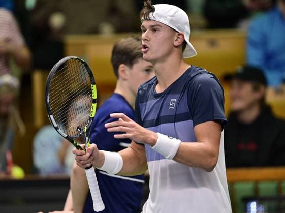 STOCKHOLM, SWEDEN 20251016 Holger Rune, Denmark, wins his match against Marton Fucsovics, Hungary, during the BNP Paribas Nordic Open tennis tournament at Kungliga tennishallen STOCKHOLM SWEDEN x10030x  Copyright: xJonasxEkströmer TTx TENNIS NORDIC OPEN