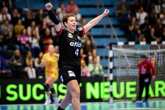 Gummersbach Handball Womens European Championship Qualification, Germany North Macedonia Alina Grijseels Germany Cheers Joy Emotion Gummersbach Schwalbe Arena Germany