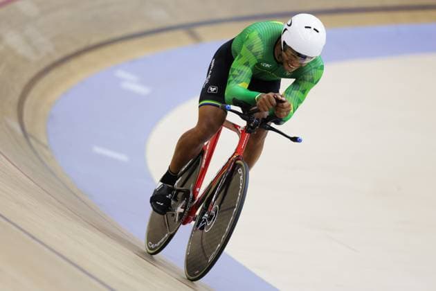 2025 UCI Para-Cycling Track World Championships Picture by Alex Whitehead SWpix.com - 16 10 2025 - Cycling - 2025 UCI Para-Cycling Track World Championships - Rio Olympic Velodrome, Rio de Janeiro, Brazil - MC5 1 Km Time Trial Final - Ricardo Alafim De Freitas (Brazil) Copyright: x xSWpix.comx(t axPhotographyxHubxLtd)xAlexxWhitehead SWpix.comx SWP-3030-9542