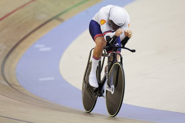 2025 UCI Para-Cycling Track World Championships Picture by Alex Whitehead SWpix.com - 16 10 2025 - Cycling - 2025 UCI Para-Cycling Track World Championships - Rio Olympic Velodrome, Rio de Janeiro, Brazil - MC5 1 Km Time Trial Final - Blaine Hunt (Great Britain) Copyright: x xSWpix.comx(t axPhotographyxHubxLtd)xAlexxWhitehead SWpix.comx SWP-3030-9544