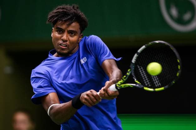 251016 Elias Ymer of Sweden competes in a men s singles tennis match during day 6 of the ATP 250 Nordic Open on October 16, 2025 in Stockholm Photo Jesper Zerman BILDBYRAN kod JZ JZ0629 tennis nordic open nordic open 2024 bbeng sverige sweden  Copyright: JESPERxZERMAN BB251016JZ034