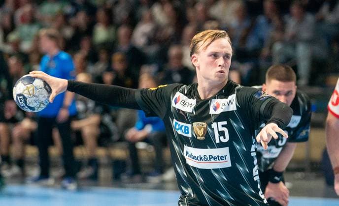 16 10 2025, Handball, Men, Machineseeker, EHF 2025 26, Champions League, Group A, Matchday 5, Füchse Berlin Kolstad Handball Tobias Gröndahl Füchse Berlin Berlin Max Schmeling Halle Brandenburg Germany