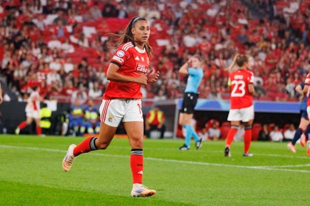 Catarina Amado seen during UEFA Women™s Champions League league phase game between SL Benfica and Arsenal WFC (Luis Loureiro Ball Raw Images) Lisbon Estadio Da Luz Portugal Copyright: xLuisxLoureirox luisloureiro_slbenficawomen_arsenal_2526-56