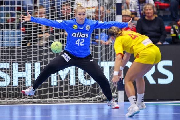 16 10 2025, Handball, EHF Womens International Match, European Championship Qualification 2026, Germany North Macedonia, Schwalbe Arena in Gummersbach Katharina Johanna FILTER GER 42 in goal North Rhine-Westphalia Germany