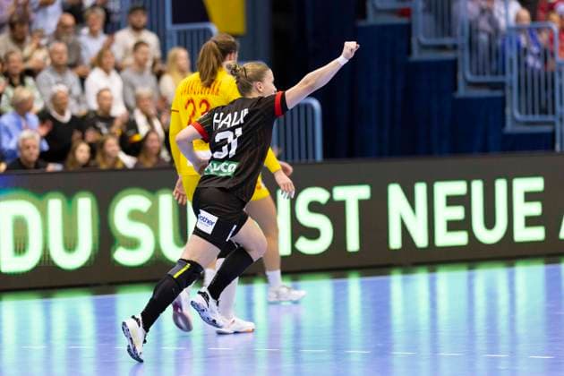 GUMMERSBACH, GERMANY - OCTOBER 16: ALEXIA HAUF ( 31 GER) during the match between Germany vs. North Macedonia - Handball A-Women European Championship, EM, Europameisterschaft qualification at Schwalbe-Arena on October 16, 2025 in Gummersbach, Germany. Nordrhein-Westfalen Germany Copyright: xBEAUTIFULxSPORTS KennyxBeelex