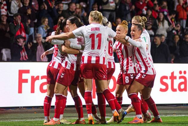 COLOGNE, GERMANY - 16 OCTOBER, 2025: Celebrations, goal - The match of Women Bundesliga 1.FC Koeln Frauen vs Bayer 04 Frauen at FRANZ-KREMER STADION  Copyright: xVITALIIxKLIUIEVx