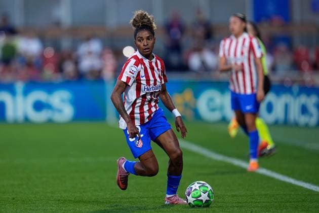 October 16, 2025, Alcala De Henares, Madrid, Spain: Luany Vitoria of Atletico Madrid in action during the UEFA Women s Champions League 2025 26 league phase MD2 match between Atletico de Madrid and Manchester United, ManU Women at Centro Deportivo Wanda Alcala de Henares on October 16, 2025 in Alcala de Henares, Madrid, Spain. Alcala De Henares Spain - ZUMAa181 20251016_zaa_a181_054 Copyright: xDennisxAgyemanx