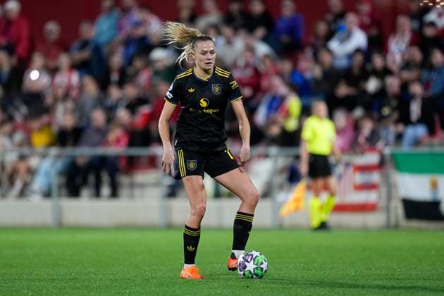 October 16, 2025, Alcala De Henares, Madrid, Spain: Fridolina Rolfo of Manchester United, ManU in action during the UEFA Women s Champions League 2025 26 league phase MD2 match between Atletico de Madrid and Manchester United Women at Centro Deportivo Wanda Alcala de Henares on October 16, 2025 in Alcala de Henares, Madrid, Spain. Alcala De Henares Spain - ZUMAa181 20251016_zaa_a181_064 Copyright: xOscarxJ.xBarrosox