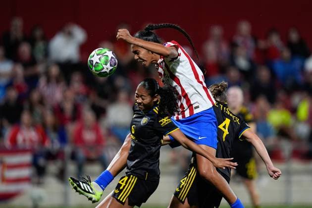 October 16, 2025, Alcala De Henares, Madrid, Spain: Gabriela Garcia of Atletico de Madrid in action during the UEFA Women s Champions League 2025 26 league phase MD2 match between Atletico de Madrid and Manchester United, ManU Women at Centro Deportivo Wanda Alcala de Henares on October 16, 2025 in Alcala de Henares, Madrid, Spain. Alcala De Henares Spain - ZUMAa181 20251016_zaa_a181_083 Copyright: xDennisxAgyemanx