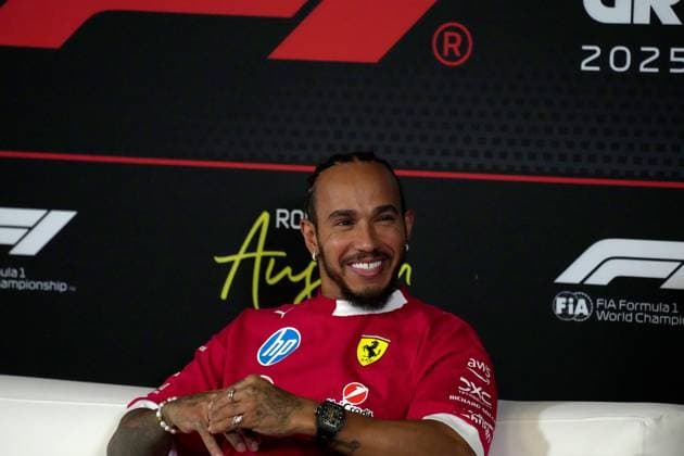 Formula 1 of America British driver Lewis Hamilton of Scuderia Ferrari HP is seen during the pressconference ahead of the Formula 1 MSC Cruises United States Grand Prix 2025 at the Circuit of The Americas in Austin, America, October 16 2025. Austin America  Copyright: xMatrixxImagesx xHasanxBraticx