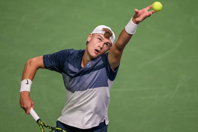 251016 Holger Rune of Denmark competes in a men s singles tennis match during day 6 of the ATP 250 Nordic Open on October 16, 2025 in Stockholm Photo Jesper Zerman BILDBYRAN kod JZ JZ0629 tennis nordic open nordic open 2024 bbeng  Copyright: JESPERxZERMAN BB251016JZ058