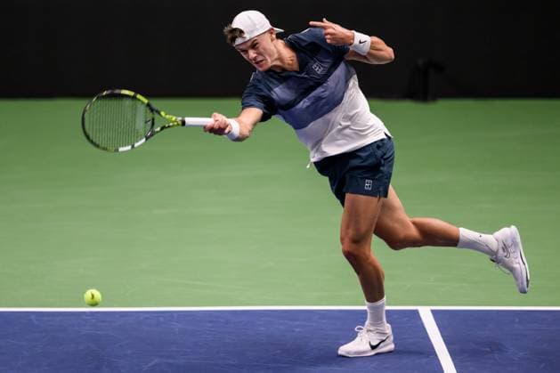 251016 Holger Rune of Denmark competes in a men s singles tennis match during day 6 of the ATP 250 Nordic Open on October 16, 2025 in Stockholm Photo Jesper Zerman BILDBYRAN kod JZ JZ0629 tennis nordic open nordic open 2024 bbeng  Copyright: JESPERxZERMAN BB251016JZ060