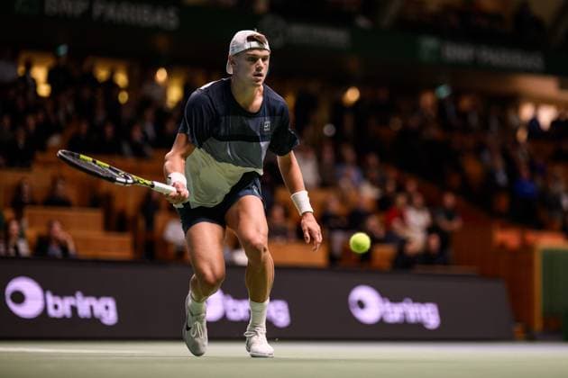 251016 Holger Rune of Denmark competes in a men s singles tennis match during day 6 of the ATP 250 Nordic Open on October 16, 2025 in Stockholm Photo Jesper Zerman BILDBYRAN kod JZ JZ0629 tennis nordic open nordic open 2024 bbeng  Copyright: JESPERxZERMAN BB251016JZ066