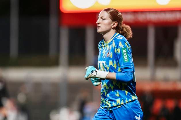 Google Pixel Womens Bundesliga 1 FC Köln Bayer 04 Leverkusen 16 10 2025 Irina Fuchs 1 FC Köln, 34 Google Pixel Womens Bundesliga 1 FC Köln Bayer 04 Leverkusen, Franz Kremer Stadion 16 10 2025 Copyright: xBEAUTIFULxSPORTS Freisenx