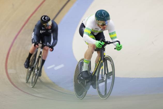 2025 UCI Para-Cycling Track World Championships Picture by Alex Whitehead SWpix.com - 16 10 2025 - Cycling - 2025 UCI Para-Cycling Track World Championships - Rio Olympic Velodrome, Rio de Janeiro, Brazil - MC3 Sprint Final - Korey Boddington (Australia), Devon Briggs (New Zealand) Copyright: x xSWpix.comx(t axPhotographyxHubxLtd)xAlexxWhitehead SWpix.comx SWP-3030-9613
