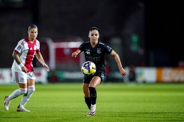 Netherlands UEFA Women s Europa Cup, Ajax Amsterdam vs GC Women s Football, De Toekomst, Amsterdam Qendresa Krasniqi 9 Grasshopper Club in action, on the ball Copyright: xDanielaxPorcellix