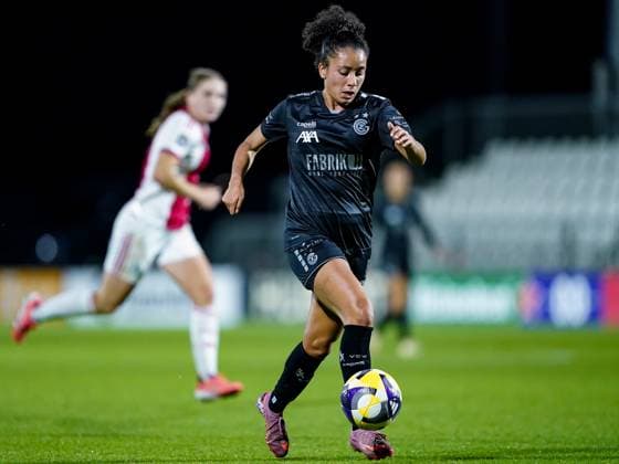Netherlands UEFA Women s Europa Cup, Ajax Amsterdam vs GC Women s Football, De Toekomst, Amsterdam Ramona Kannady 19 Grasshopper Club in action, on the ball Copyright: xDanielaxPorcellix