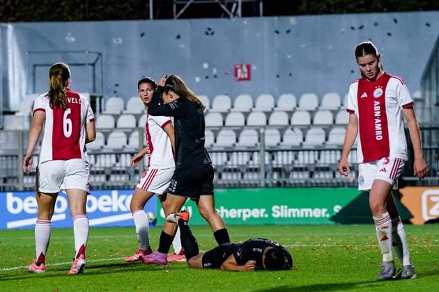 Netherlands UEFA Women s Europa Cup, Ajax Amsterdam vs GC Women s Football, De Toekomst, Amsterdam Kayla Jay Mckenna 12 Grasshopper Club after a missed scoring chance Copyright: xDanielaxPorcellix