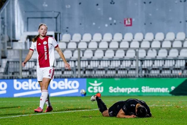 Netherlands UEFA Women s Europa Cup, Ajax Amsterdam vs GC Women s Football, De Toekomst, Amsterdam Kayla Jay Mckenna 12 Grasshopper Club after a missed scoring chance Copyright: xDanielaxPorcellix