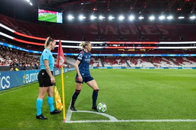 Chloe Kelly ( Arsenal Womens Team ) in action during the match between SL Benfica and Arsenal FC, valid for UEFA Women s Champions League 2025 2026 at Estadio da Luz on 16 October 2025. Lisbon Estadio da Luz - Lisboa Benfica Lisbon Portugal Copyright: xIMAGOx xPRIMExSPORTSxIMAGESx xFILIPExOLIVEIRAx