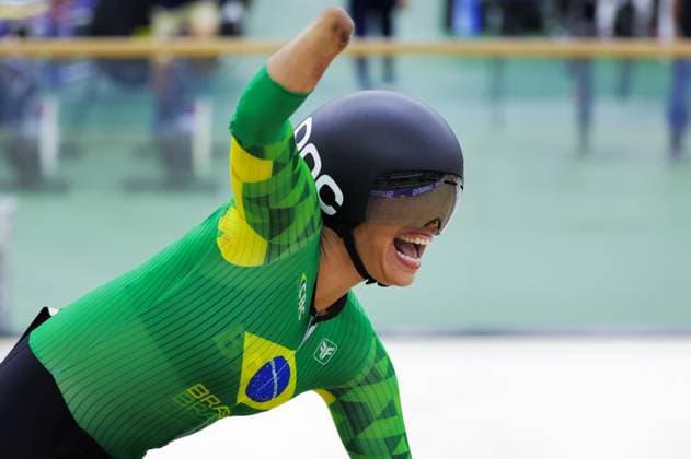 2025 UCI Para-Cycling Track World Championships Picture by Alex Whitehead SWpix.com - 16 10 2025 - Cycling - 2025 UCI Para-Cycling Track World Championships - Rio Olympic Velodrome, Rio de Janeiro, Brazil - WC2 1 Km Time Trial Final - Sabrina Custodia Da Silva (Brazil) Copyright: x xSWpix.comx(t axPhotographyxHubxLtd)xAlexxWhitehead SWpix.comx SWP-3030-9627