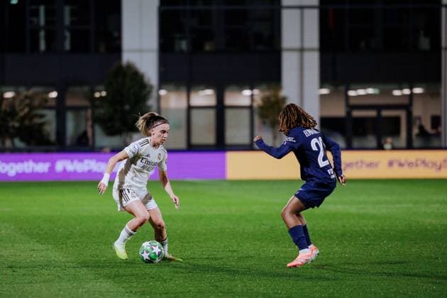 Eva Navarro (19 Real Madrid) in action during the UEFA Womens Champions League game between Paris Saint-Germain and Real Madrid at Campus PSG in Poissy, France. Copyright: xPaulinexFIGUETx xSPPx Sportspressphoto_SPR43486