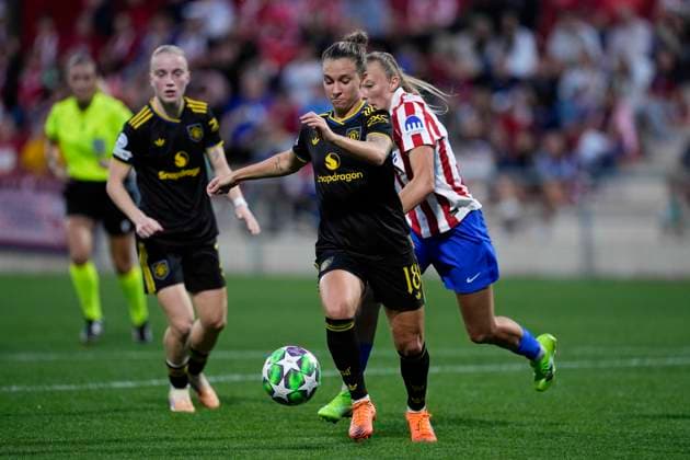 October 16, 2025, Alcala De Henares, Madrid, Spain: Julia Zigiotti Olme of Manchester United, ManU in action during the UEFA Women s Champions League 2025 26 league phase MD2 match between Atletico de Madrid and Manchester United Women at Centro Deportivo Wanda Alcala de Henares on October 16, 2025 in Alcala de Henares, Madrid, Spain. Alcala De Henares Spain - ZUMAadri 20251016_zaa_a181_062 Copyright: xOscarxJ.xBarrosox