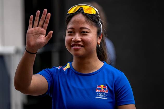 AUSTIN, TEXAS, UNITED STATES: Chloe Chambers, , at the 2025 Formula 1 United States Grand Prix at the Circuit of the Americas in Austin, Texas, United States.