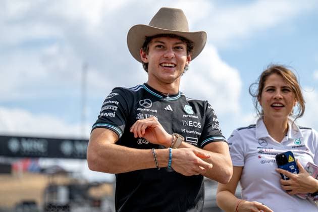 AUSTIN, TEXAS, UNITED STATES: Andrea Kimi Antonelli, racing for the Mercedes team during the 2025 Formula 1 United States Grand Prix at the Circuit of the Americas in Austin, Texas, United States