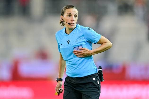 Stephanie FRAPPART Referee, Referee Single image, Action, Action, 16 10 2025, Munich Germany , Football, UEFA Womens Champions League, League Phase 2 Matchday, FC Bayern Munich Juventus Turin xslx