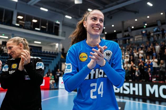 Gummersbach Handball Women European Championship Qualification, Germany North Macedonia Goalkeeper Sarah Wachter Germany Gummersbach Schwalbe Arena Germany