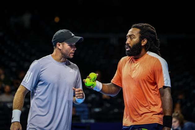 USA s Christian Harrison and USA s Evan King pictured during the European Open ATP, Tennis Herren tennis tournament in Brussels, on Friday 17 October 2025. This year s edition of the tournament is taking place from 12 to 19 October 2025. DAVIDxPINTENS  x137034313x