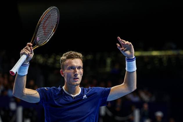 Czech Jiri Lehecka pictured during the European Open ATP, Tennis Herren tennis tournament in Brussels, on Friday 17 October 2025. This year s edition of the tournament is taking place from 12 to 19 October 2025. DAVIDxPINTENS  x137044801x