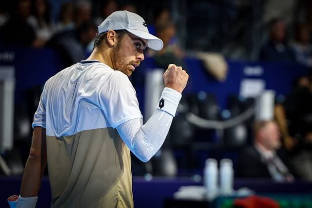 French Benjamin Bonzi pictured during the European Open ATP, Tennis Herren tennis tournament in Brussels, on Friday 17 October 2025. This year s edition of the tournament is taking place from 12 to 19 October 2025. DAVIDxPINTENS  x137045127x