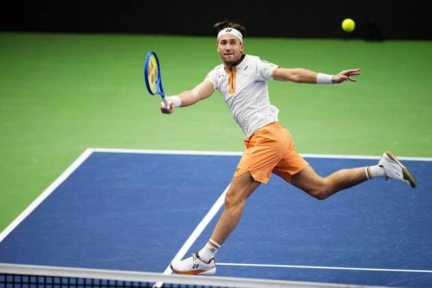 STOCKHOLM, SWEDEN 20251017 Norways Casper Ruud in his quarterfinal match against Sebastian Korda, USA, during the BNP Paribas Nordic Open tennis tournament at Kungliga tennishallen STOCKHOLM SWEDEN x11288x  Copyright: xPontusxOrre TTx TENNIS NORDIC OPEN