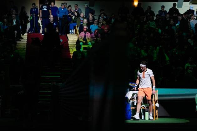 STOCKHOLM, SWEDEN 20251017 Norways Casper Ruud in his quarterfinal match against Sebastian Korda, USA, during the BNP Paribas Nordic Open tennis tournament at Kungliga tennishallen STOCKHOLM SWEDEN x11288x  Copyright: xPontusxOrre TTx TENNIS NORDIC OPEN