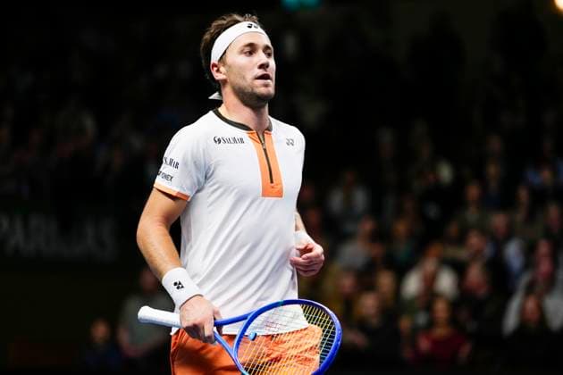 STOCKHOLM, SWEDEN 20251017 Norways Casper Ruud in his quarterfinal match against Sebastian Korda, USA, during the BNP Paribas Nordic Open tennis tournament at Kungliga tennishallen STOCKHOLM SWEDEN x11288x  Copyright: xPontusxOrre TTx TENNIS NORDIC OPEN