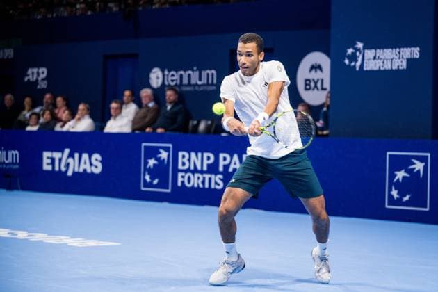 Canadian Felix Auger-Aliassime pictured in action during the European Open ATP, Tennis Herren tennis tournament in Brussels, on Friday 17 October 2025. This year s edition of the tournament is taking place from 12 to 19 October 2025. JASPERxJACOBS  x137067594x