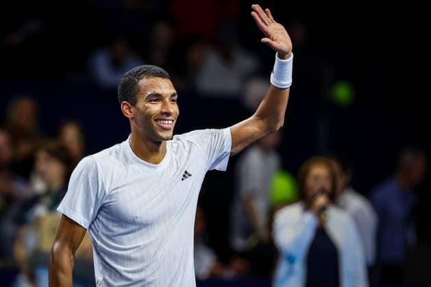 Canadian Felix Auger-Aliassime pictured during the European Open ATP, Tennis Herren tennis tournament in Brussels, on Friday 17 October 2025. This year s edition of the tournament is taking place from 12 to 19 October 2025. DAVIDxPINTENS  x137069504x
