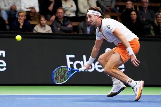 STOCKHOLM, SWEDEN 20251017 Norways Casper Ruud in his quarterfinal match against Sebastian Korda, USA, during the BNP Paribas Nordic Open tennis tournament at Kungliga tennishallen STOCKHOLM SWEDEN x11288x  Copyright: xPontusxOrre TTx TENNIS NORDIC OPEN