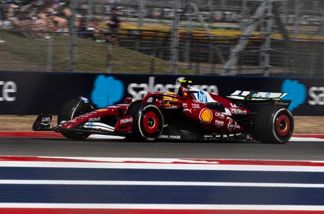October 17, 2025, Austin, Texas, USA : Afternoon Sprints at turn 17, 44 LEWIS HAMILTON Scuderia Ferrari HP Austin USA - ZUMAm147 20251017_zap_m147_018 Copyright: xHossxMcBainx
